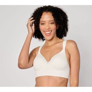Gloria Vanderbilt Women's Bra Sz 36DD Breezies Seamless Pointelle White A644712